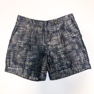 Anthropologie Coquille Black Gold High Rise Shorts